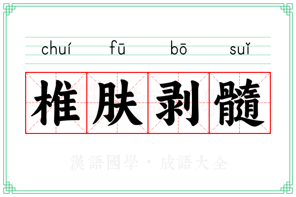 椎肤剥髓