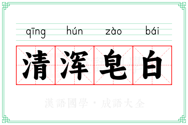 清浑皂白
