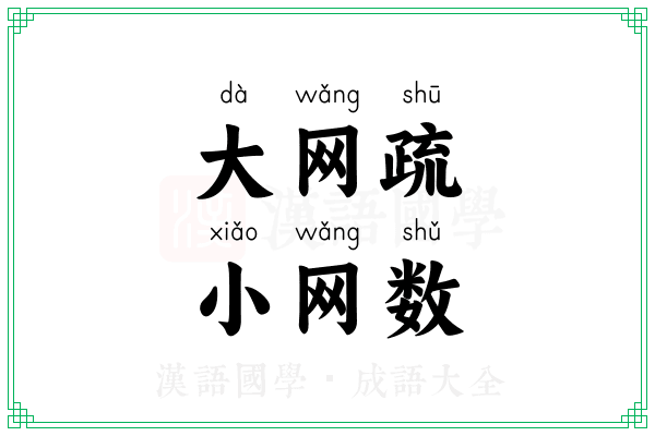 大网疏，小网数