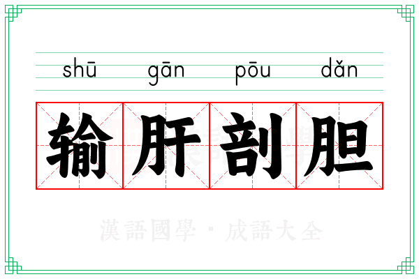 输肝剖胆