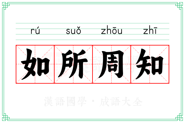 如所周知