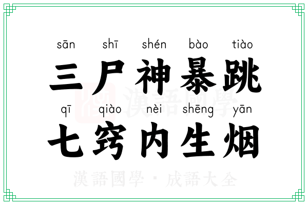 三尸神暴跳，七窍内生烟